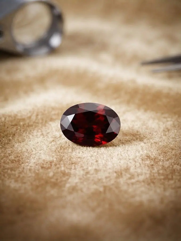 Natural Quality 1 Garnet Gemstones From Brazil, Dimension 6 x4 mm, Weight 0.53 Ct, Shape Oval Cut, GEM-ABC-324